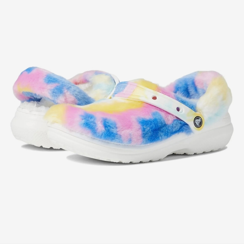 Crocs tye dye Fur